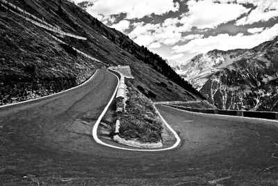 View of mountain road against sky