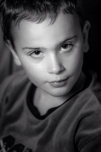 Close-up portrait of cute boy