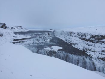 Scenic view of snow covered landscape