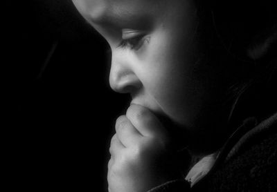 Close-up of woman looking away