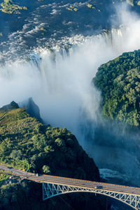 Scenic view of waterfall