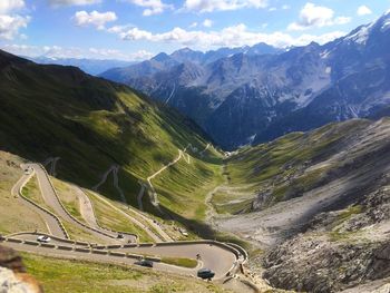 Country road leading towards mountains