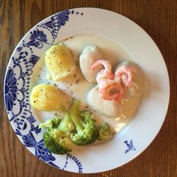 Directly above shot of breakfast in plate