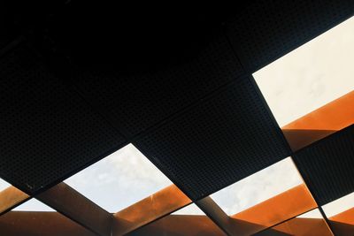 Low angle view of modern building ceiling