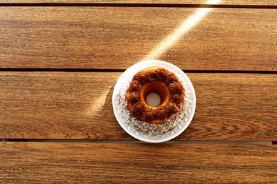 Close-up of coffee cup on table