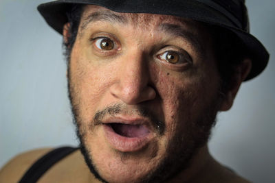 Close-up portrait of man