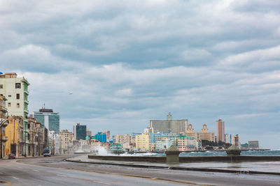 Buildings against sky in city