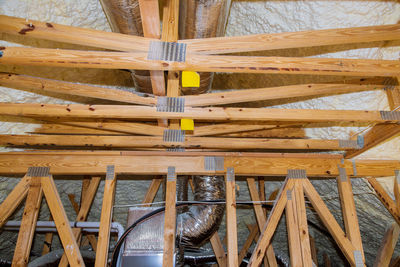 Low angle view of ceiling at construction site