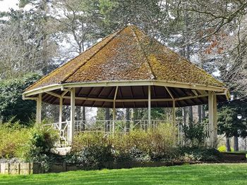 House and trees in park