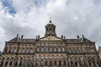 Low angle view of historical building against sky