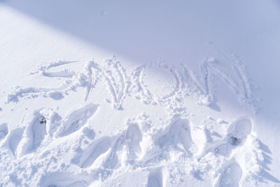 Scenic view of snow covered land