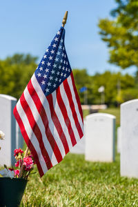 Close-up of flag against the sky