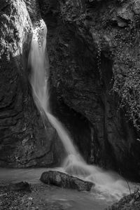 Close-up of waterfall