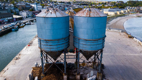 High angle view of factory