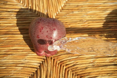 Close-up of strawberry in basket