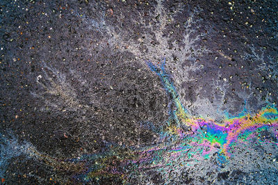 High angle view of rainbow