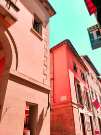Low angle view of buildings against sky