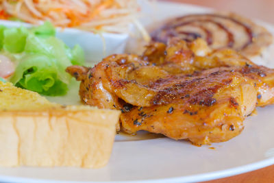 Close-up of served food