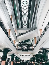 Low angle view of modern buildings in city