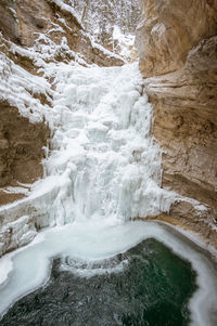 Scenic view of waterfall