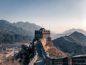 Panoramic view of fort against sky