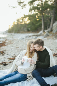 Couple at sea