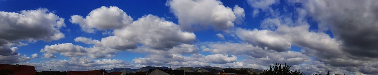 Panoramic view of clouds in blue sky