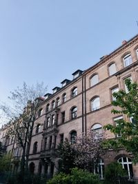 Low angle view of building against clear sky