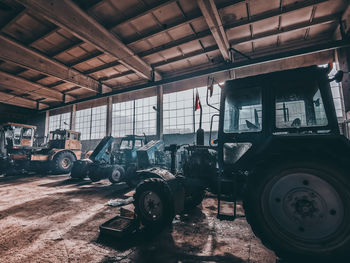 Interior of abandoned factory