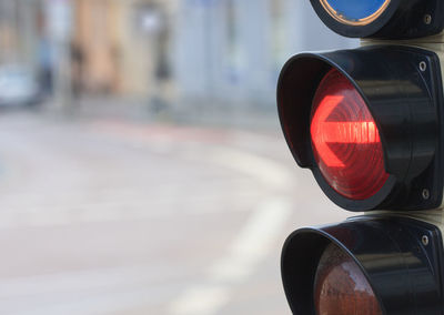 Close-up of road signal