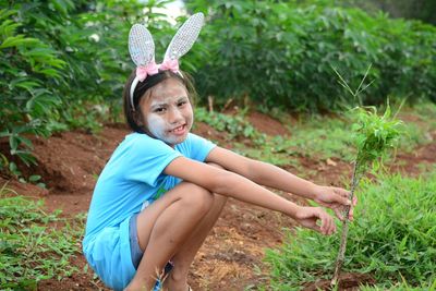 Portrait of girl in sunlight