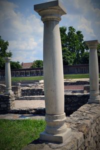 Low angle view of historical building against sky