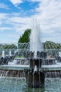 A close-up shot of a majestic fountain in olympia, washington.