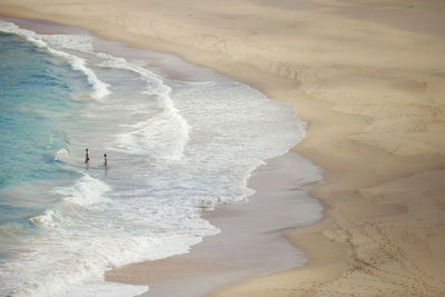 High angle view of beach