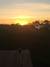 Scenic view of landscape at sunset