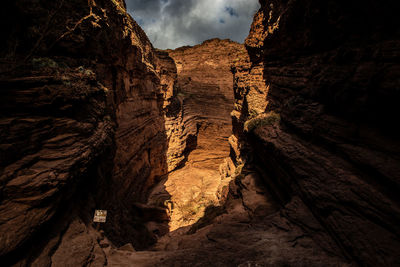 Rock formation in cave