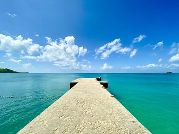 Pier at grand case, saint martin