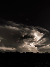 Low angle view of storm clouds