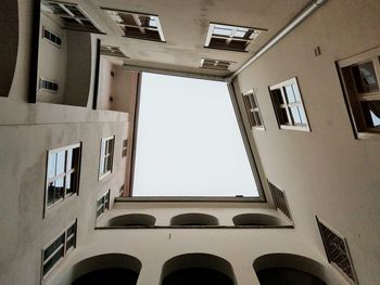 Low angle view of building against clear sky