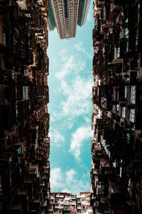 Low angle view of buildings against sky