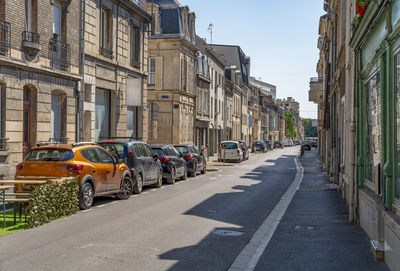 Cars on street in city
