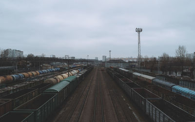 Railroad tracks against sky