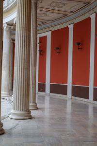 Athens, greece - febr 14, 2020. the inner courtyard of the zappeio hall. stately hall built in 1880