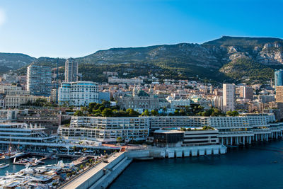 High angle view of city