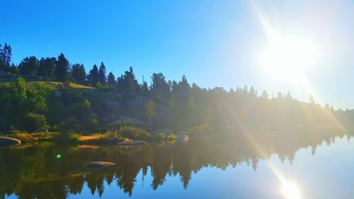 Scenic view of landscape against clear sky