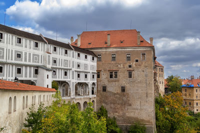 Castle, and arched bridge in cesky krumlov, czech republic
