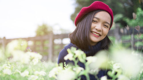 Portrait of a smiling young woman