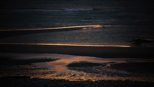 High angle view of sea