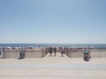 View of sea against clear sky