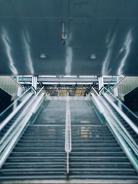 High angle view of steps